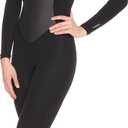 O'Neill Women's Reactor-2 3:2mm Back Zip Full Wetsuit, Lightweight Warmth and Flexibility for All Water Activities, Black/Black, 8