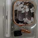 Inesore for AirPods Pro 3 Case 2025 with Lock, for Women Girly Floral Cute Case Compatible with Apple Airpods Pro 3rd Generation Cover, with Phone Stand,Keychain & Cleaner Kit -Black Gold Flower