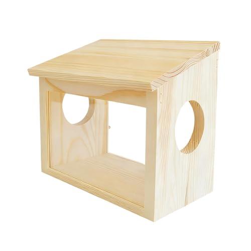 Leefasy Hamster House Hamster Sand Bath Container Unique Visible Accessories Toys Hamsters Digging Box Animal Habitat for Lemmings