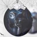 Stained Glass Suncatcher Ornament - Black Cat Christmas Decorations - Christmas Ornament - Christmas Tree Ornaments - Holiday Present Ideas - Gift Exchange