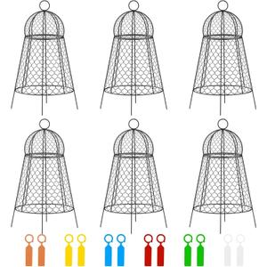 6pc Chicken Wire Plant Covers, Plant Protectors from Animals, Garden Cloches for Plants Outdoor, Extra Large 14D x 22.8H Non-Installation Plant Protect Cage.