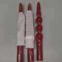 Red Tall Taper Candles Unscented Candle Sticks and Dripless-Perfect as Dinner Candles and Christmas Candles,3pcs10(Burgundy-B)