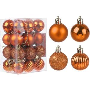 24Pcs Bronze 1.57 Inch Christmas Balls Ornaments Shatterproof Ornaments Hanging Balls for Xmas Trees, Wedding, Party Decorations