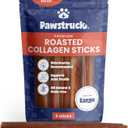 Pawstruck All Natural 11-12" Roasted Collagen Sticks for Dogs – Low Odor & Long-Lasting Bully Stick & Rawhide Alternative, Single Ingredient, Vet Approved – 5 Pack