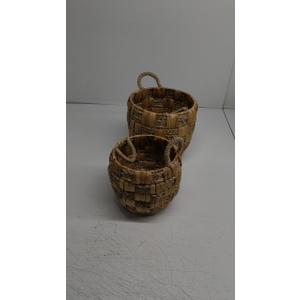 Oval Water Hyacinth Basket 2Pcs