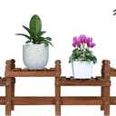 Wood Plant Stand Indoor Outdoor,4 Tiers Plant Stand Bench Indoor,Low Window Plant Shelf Small Long Flower Pot Stand for Multiple Plants (11.8"-44'')