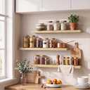 Dreamland 55Inch Oak Floating Shelves 10" Deep Wall Mounted Set of 2