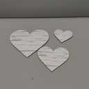Jetec 3 Pcs Wood Heart Wall Decor Heart Shaped Wooden Sign Rustic Hanging Love Plaque for Valentines Day Kitchen Bedroom Bathroom Living Room Home Farmhouse Gifts, 3 Sizes(White Antique)