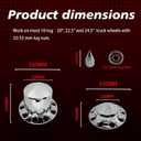 Semi Truck 4 Rear Axle Cover Lug Nut Covers Wheel Covers Kit with 32/33mm Thread-on Lug Nut Covers, 10 Hole Removable CapsABS Plastic Chrome Plated (Installation Tool Included).