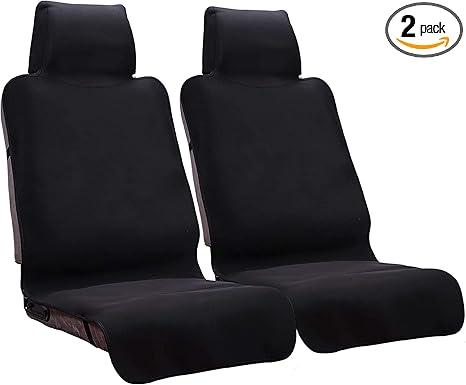 Waterproof Seat Cover, 2pcs Upgraded Sweat Carseat Protector, Perfect for Universal Anti-Slip Car Truck SUV Seat, Ideal for Surfing Yoga Gym Workout, Black