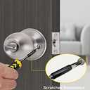 2 Sets All Keyed Same Entry Door Knob and Single Cylinder Deadbolt Combo Set, Round Ball Satin Nickel Exterior Door Knobs with Lock and Keys for Entrance and Front Door