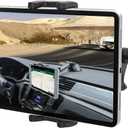 Car Dashboard Tablet Mount for 4-13" iPad Phone, Cuxwill Dash Windshield Tablet Telescopic Holder with Strong Suction Cup for iPad Pro 12.9 10.5 9.7, iPad Air Mini, Samsung Tab, Kindle Fire HD, iPhone