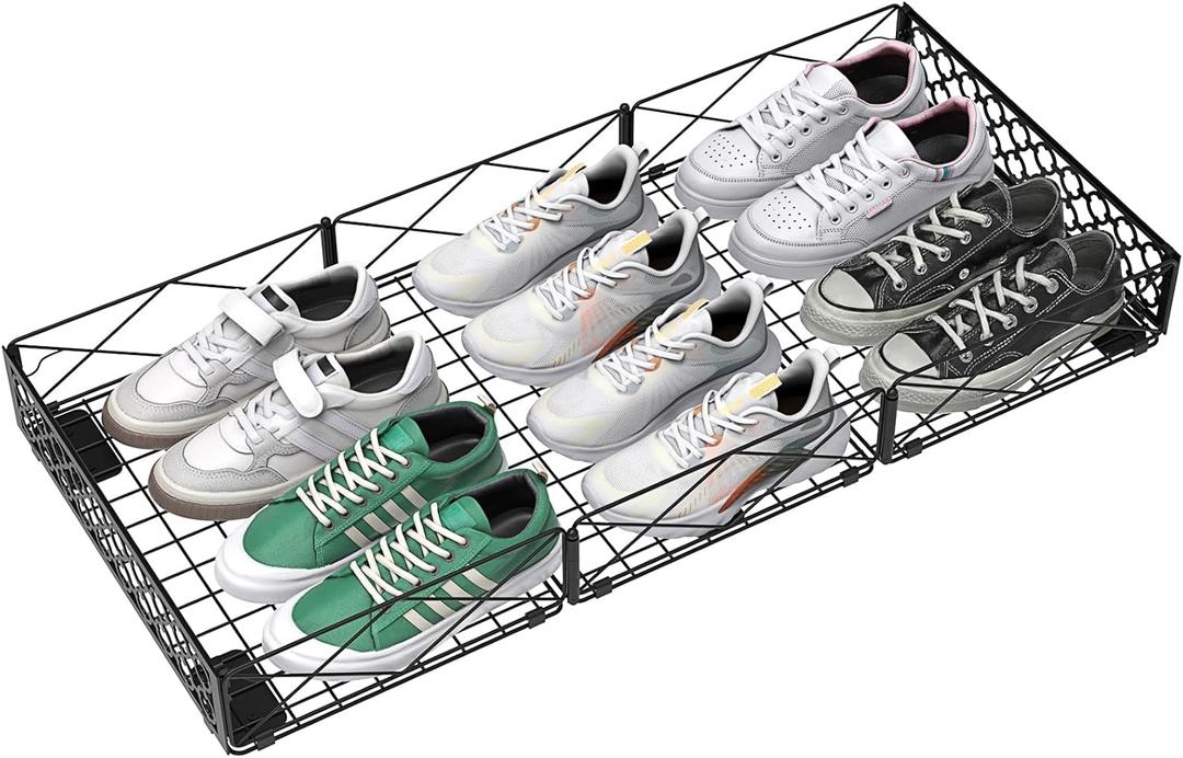 NADAMOO Large Under Bed Storage with Wheels, Low Profile Rolling Under Bed Storage Containers，Foldable Metal Under the Bed Organizer Bins for Bedroom，1 Pack