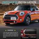 Front License Plate Holder Compatible with Mini Cooper S Countryman Peaceman R60 R61 F55 F56 2014-present No Drill Tow Hook License Plate Bracket, Car Number Frame with Anti-Theft Mounting Screws