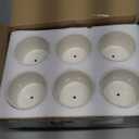 Sieral 6 Pcs Thank You Appreciation Gift Friends Succulent Pots Mini Ceramic Plant Pot with Bamboo Tray Succulent Planter for Coworker Employee Teacher, Valentine's Gift, Plants Excluded (Boho Style)