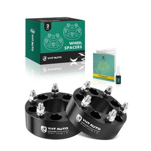 YHTAUTO 5x4.5 to 5x4.75 Wheel Adapters 2 Inch Compatible with Ford & Dodge & Jeep & Lincoln & Mercury, Tire Adapters w/1/2-20 & 12.9 Grade Studs, 73.1mm Center Bore 5 Lug 2PCS Black