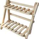 Storage Rack 2 Layers Decorative Spice Holder Book Rack for Room Tabletop Kitchen Storage(Wood)