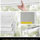 No Tools No Drill Cordless Roman Shades for Indoor Windows 100% Blackout, for Window Size 36" W 64" H White