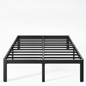 12 Inch High Metal King Bed Frame No Box Spring Needed, Heavy Duty King Size Bed Frame Platform, Noise Free, Easy Assembly, Black