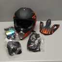 DOT Approved Youth Kids Motocross Helmet - Ultra-Lightweight Full Face Dirt Bike/ATV Helmet with Goggles, Gloves & Face Shield (4-Piece Set) (Small)