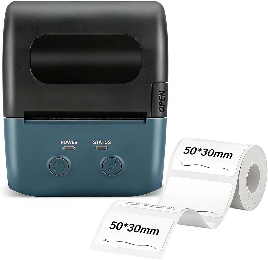 Label Maker Machine, L7 Portable Bluetooth Thermal Printer,Thermal Sticker Machine with Paper Tape (1.97"1.18") Sticker Labeler with Multiple Templates for Office Organization Home Kitchen School
