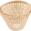 Bamboo Woven Lamp Shade Beige 17.00X17.00X12.00cm, 16x13cm