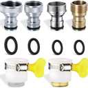 6 pcs Faucet Tap Quick Connector Kit, VEINARDYL 4 Washing Machine Quick Connector and 2 Universal Faucet Adapter, Thread Sink Faucet Adapter Connecting Garden Hose for Dishwasher Car Wash