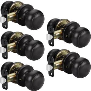 goldenwarm Bronze Passage Door Knobs, Oil Rubbed Bronze Closet Door Knobs Interior, Bronze Passage Door Knobs Set for Hallway Closet (5 Pack, Oil Rubbed Bronze) (Passage - 5 Pack)