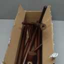 Freyawin Solid Wooden Coat Rack Freestanding, New Zealand Pine Coat Tree with 8 Hooks & 3 Adjustable Sizes for Coats, Hats, Handbags and Scarves, Space Saving for Entryway/Office/Bedroom (Brown) (1 PC)