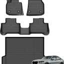 Floor Mats & Cargo Liner for 2018-2024 BMW X3 G01/M40i/30i/M (Not for car Without Spare tire & X3 30e 2020-2021) All Weather Automotive TPE Liners Set Anti-Slip Waterproof Floor Liners Accessories