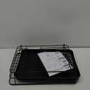 Kitsure Dish Drying Rack for Kitchen Counter, Stainless Steel Sink Organization and Storage Essentials with Cutlery Holder, Home and Appartment Decor, 12''W x 15.5''L, Black