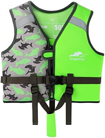 Gogokids Kids Swim Vest Float Jacket for 30-50 lbs 2-6 Years - Toddler Flotaties Swimming Pool Vest for Boys Girls Swimming Learning M