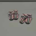 QUMY Dog Shoes for Small Dogs, Puppy Dog Boots & Paw Protectors for Winter Snowy Day, Summer Hot Pavement, Waterproof in Rainy Weather, Ourdoor Walking, Indoor Hardfloors Skid-Resistant Sole Pink 3