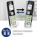 VTech CS6719-2 2-Handset Cordless Phone with Caller ID/Call Waiting, Handset Intercom & Backlit Display/Keypad, Silver