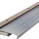 M-D Building Products 78600 5-5/8 in. x 1-1/8 in. x 36 in. Silver Adjustable Aluminum & Hardwood Threshold Kit - Versatile Solution for French and Exterior Doors