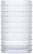 Fortessa Orbetto Outdoor Hobnail Plastic Drinkware Collection, Iced Beverage Cocktail Glass 4 Pack, 13 Ounce, Clear