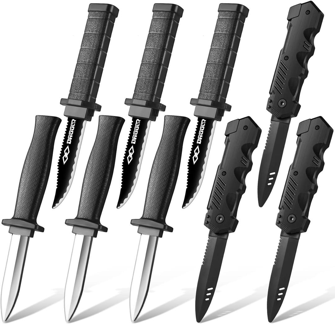 9 Pack Retractable Fake Knife Retractable Knife Halloween Props Fake Plastic Blades for Halloween April Fool's Party(9 Pcs Style A)