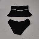 ZAFUL Tankini Swimsuits for Women Bow Tie Side Bathing Suits Tummy Control High Cut Two Piece Bikini Sets (Small, 1-black)