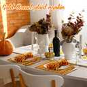 Tegeme Set of 12 Fall Gingham Cloth Napkins 18 x 18 Inches Checkered Plaid Dinner Napkins Washable Polyester Fiber Stain Resistant for Autumn Harvest Thanksgiving