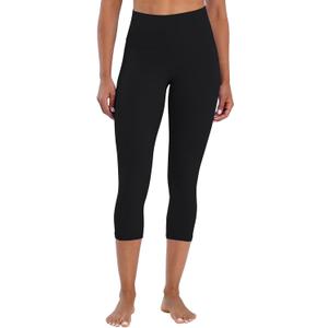 Sunzel Sunzfly Capri Leggings for Women, High Waisted Yoga Pants with Tummy Control for Workout Running Gym (Small, Black)