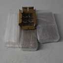 48 Pcs Glass Candlestick Holders Bulk Christmas Taper Candle Holders Decor 2.5 Inch with Long Tapered Candles for Table Centerpiece Wedding Holiday Party Decoration