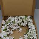 White Wreath 20 Inch Winter Wreaths for Front Door Artificial Forsythia Wreath with White Berries for Winter Christmas Farmhouse Indoor Outdoor Porch Wall Window Decor