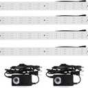 4pcs LED Light Boards with 2pcs Dimmable AC/DC Power Adapters for Konseen Product Photography Light Box,110V~220V, 96 LEDs Lamp Beads on Each Light Board