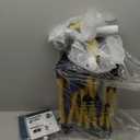 Lightweight Folding Wagon, Large Capacity Collapsible Grocery Cart on Big Wheels, Heavy Duty Foldable Shopping Carts, All-Terrain Outdoor Utility Carts for Camping, Sports, Garden, Beach, 3.5 Cu Ft (3-1/2 cubic feet, Black)