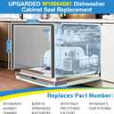 UPGRADED W10864081 Dishwasher Door Seal Replacement Compatible with Whirlpool Kitchenaid Dishwasher Parts, W10179427 Dishwasher Cabinet Seal Gasket Fits Model (MDB KDTE WDTA 7GU 665)