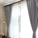 Grey Curtains 40x64 in 2panels