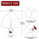 K45B Coated Flat Beater Compatible with KitchenAid Paddle for Mixer, KitchenAid Accessories and Attachments for 4.5-5 Quart Tilt-Head Stand Mixer，White