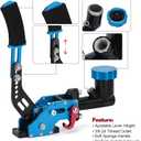 Racing Hydraulic Drift Handbrake Gear Lever W/Oil Tank Hydro E-Brake Rally 3/4 0.75Bar 3/8-24 Parking Adjustable Brake (Blue)