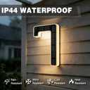 ISUNMEA 6.7 Inch Solar Lighted House Numbers for Outside, Light Up Waterproof LED Address Signs for Houses, Backlit Illuminated Exterior Modern House Numbers Light (7-Black, 6.7IN)