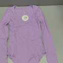 ANRABESS Women Scoop Neck Bodysuits Long Sleeve Tops 2025 Fall Slim Fit Ribbed Knit Sexy Soft Basic Shirts Fashion Outfits (Medium, Light Purple)